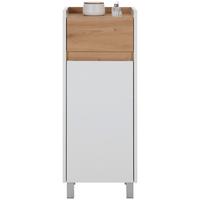 Spodnja Omarica Como -Exklusiv-, Bela, Hrast - barve hrasta/bela, Moderno, umetna masa/leseni material (40/105/33cm) - Premium Living