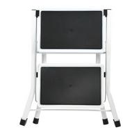 KLAPPTRITTLEITER 130009 - Weiss/Schwarz, Basics, Kunststoff/Metall (49,5/48,5/44,5cm) - Spirella