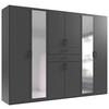 Drehtürenschrank Dillingen Graphitfarben - Graphitfarben/Schwarz, KONVENTIONELL, Glas/Holzwerkstoff (270/208/58cm) - Mömax