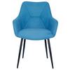 STOL MED ARMSTÖD ELENA -TOP- - turkos/svart, Modern, metall/trä (57/85/60cm) - Mömax