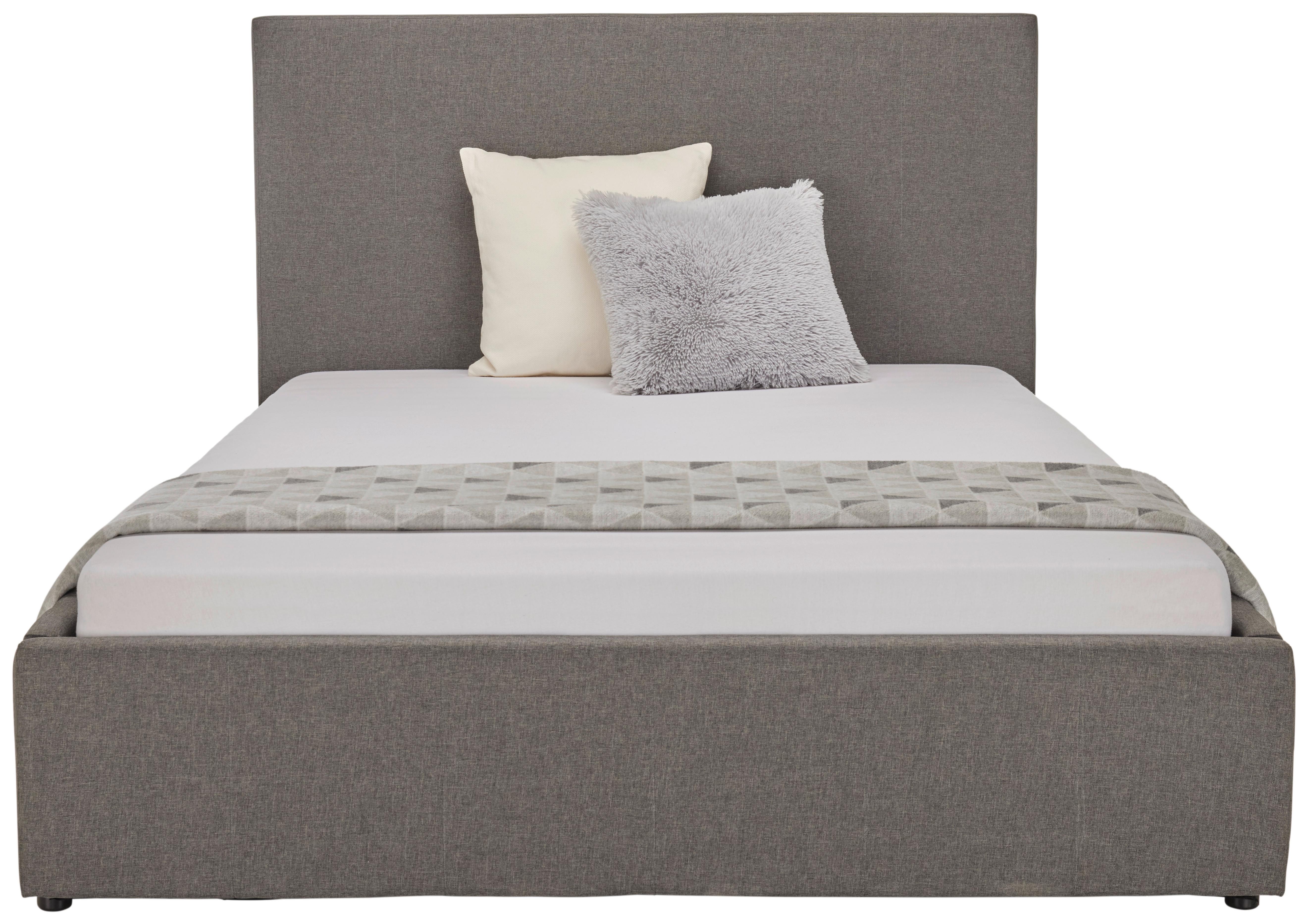 Oblazinjena Postelja Billy, Temno Siva, 120x200 - temno siva/črna, Konvencionalno, umetna masa/tekstil (120/200cm) - Mömax