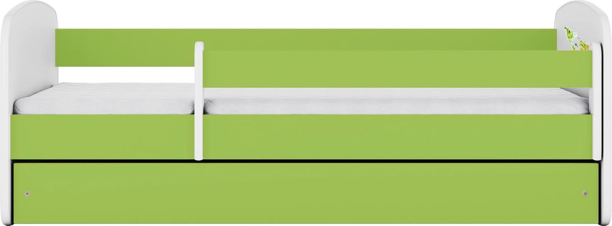 Otroška Posstelja Babydreams, Bela, Zelena, 80x160cm - zelena/bela, Moderno, tekstil/leseni material (80/160cm) - MID.YOU