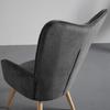 FÅTÖLJ NATALIE - grå/naturfärgad, Modern, metall/trä (64/99/68cm) - Bessagi Home
