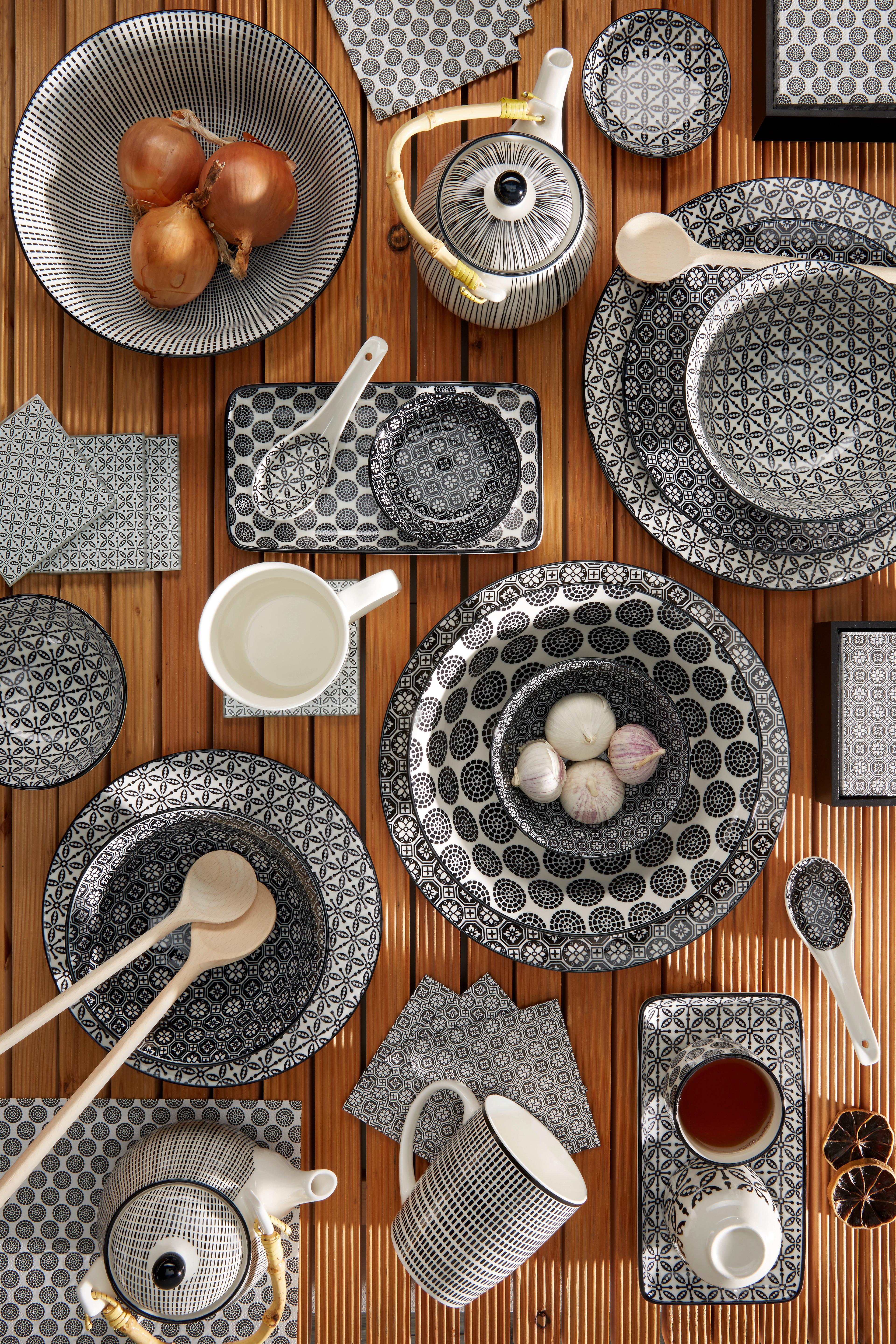 ASSIETT SHIVA - vit/svart, Lifestyle, keramik (21cm) - Modern Living