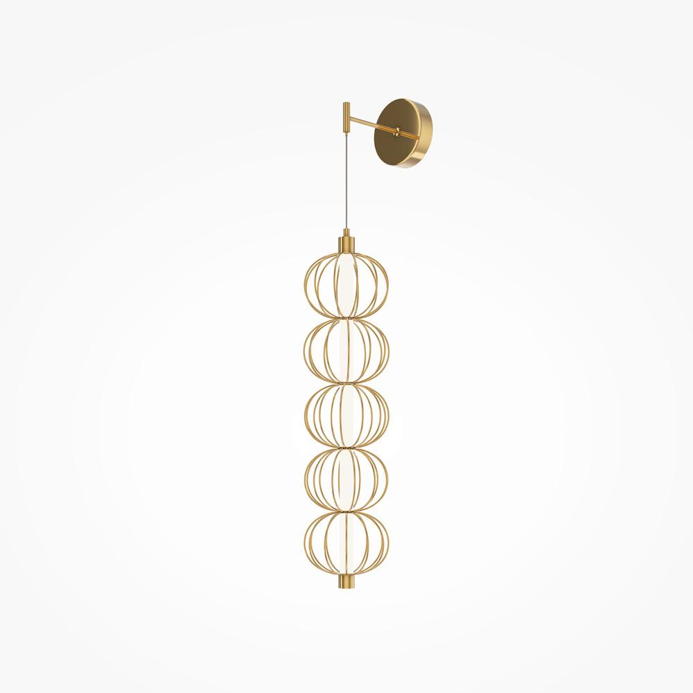 Stenska Svetilka Golden Cage, S Sijalko - zlate barve, Moderno, kovina (22,2/13,9/69,8cm) - MAYTONI