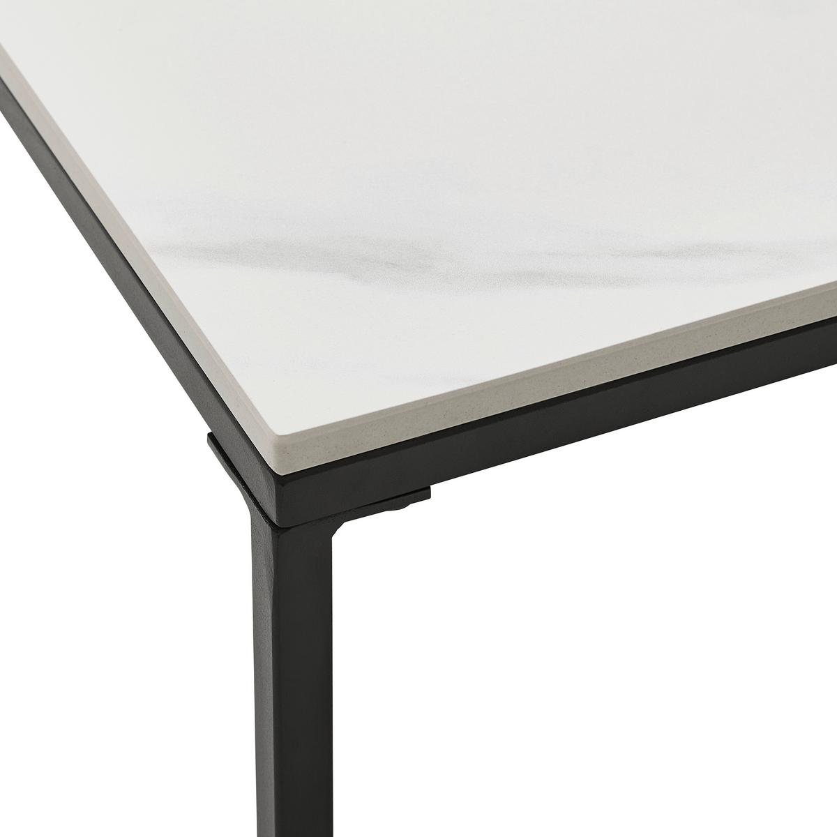 ZESTAW STOLIKÓW KAWOWYCH PACIFIC - czarny/biały, Design, metal/ceramika (75/65/27/22/75/65cm) - Livetastic