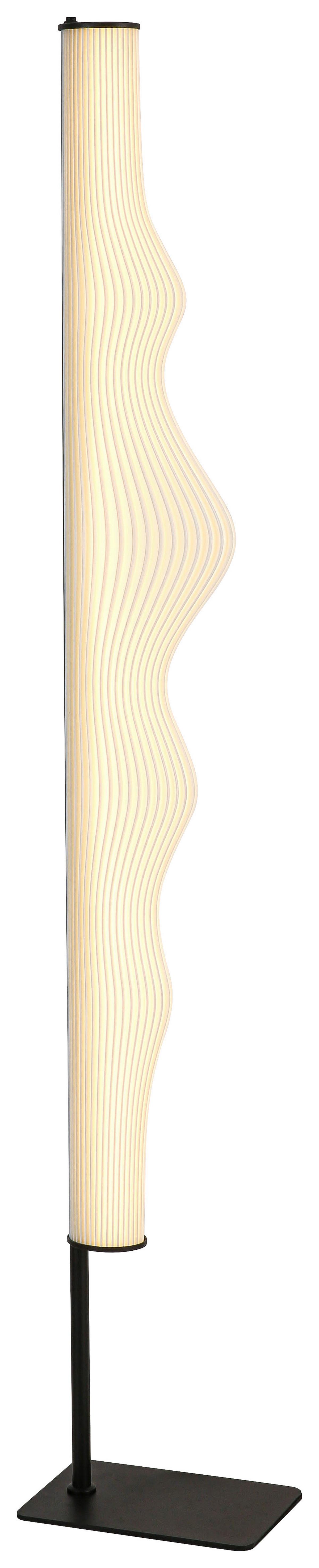 LED-Stehleuchte Laseri Schwarz/Weiß max. 24 Watt - Weiss/Schwarz, Konventionell, Kunststoff/Metall (26/19/148cm) - Mömax