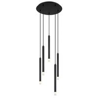 Hängeleuchte Blake Schwarz max. 4 Watt - Klar/Schwarz, Basics, Kunststoff/Textil (34/120cm) - Globo
