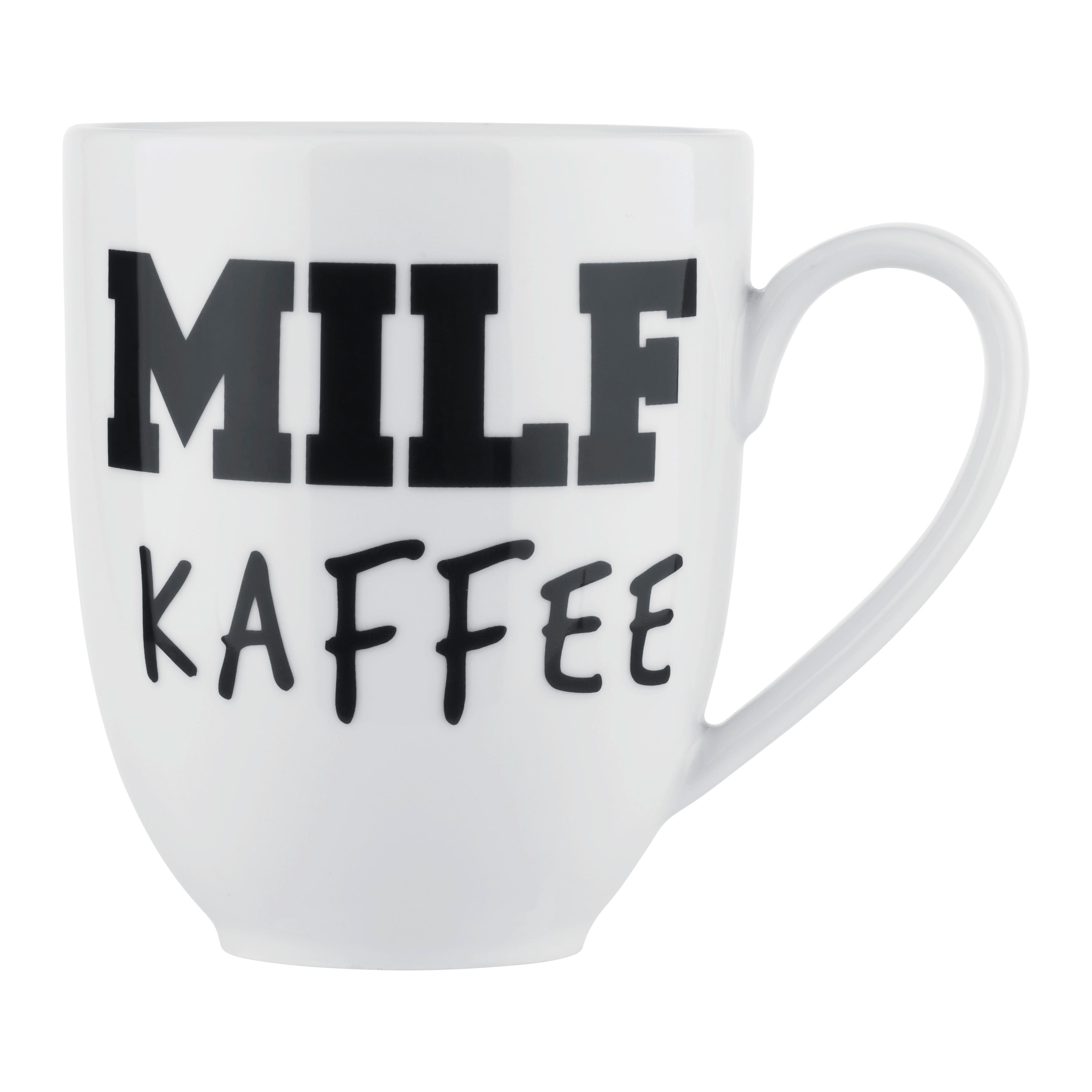 Kaffeebecher Graffiti Schwarz/Weiß ca. 350ml - Schwarz/Weiß, MODERN, Keramik (0,35l) - Mömax
