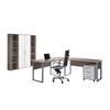 Büro Office Edition Set 3 Weiß/Sonoma Eiche - Weiß/Sonoma Eiche, MODERN, Holzwerkstoff - MID.YOU