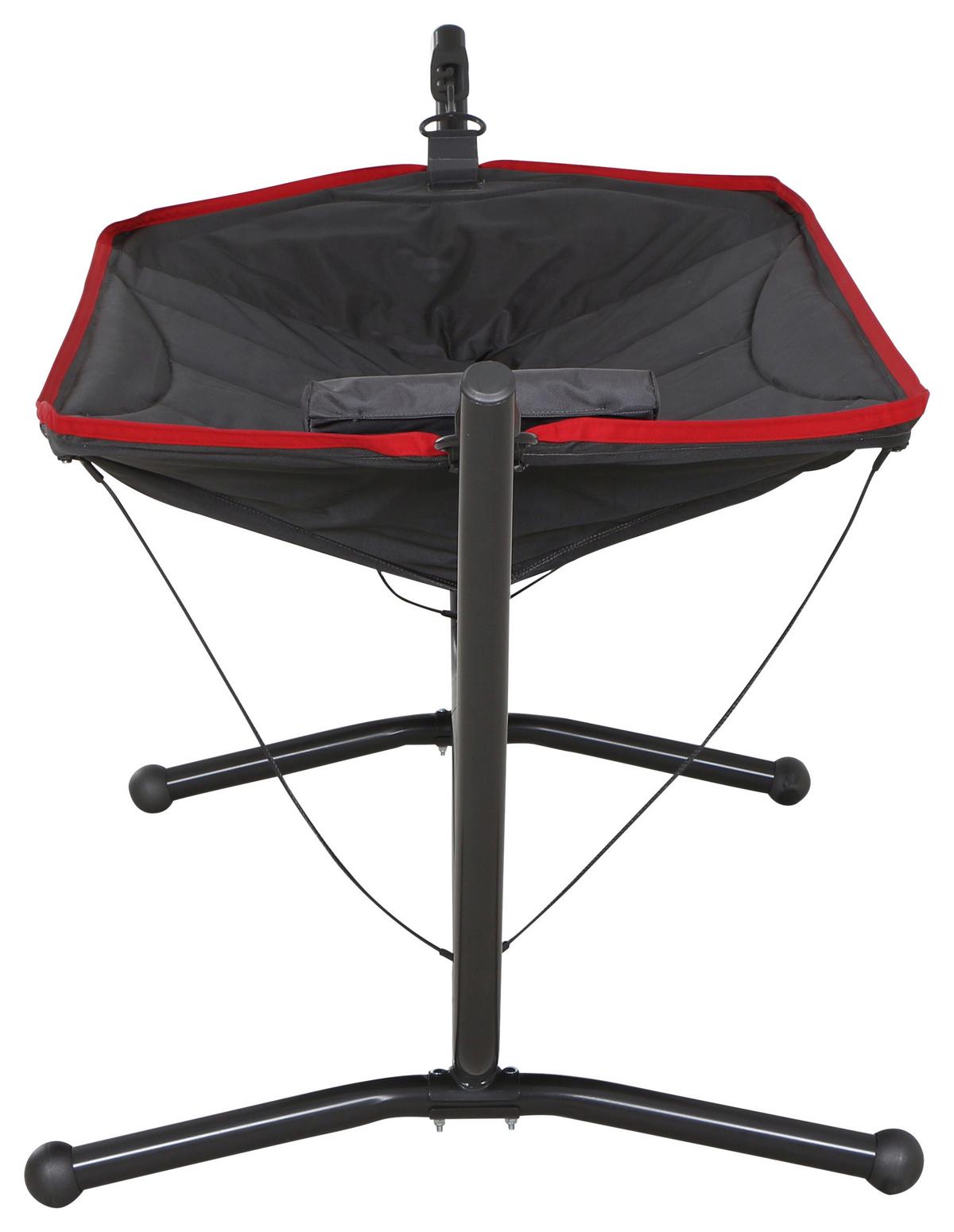 Hängematte Bahia ca. 105x305 cm Grau/Rot - Dunkelgrau/Rot, KONVENTIONELL, Textil/Metall (105/104/305cm) - Siena Garden