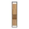 HYLLA ADRIAN -EXKLUSIV- - svart/naturfärgad, Modern, metall/trämaterial (80/160/33,2cm) - Mömax