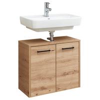 SZAFKA POD UMYWALKĘ XO 1000 - kolor dębowy/czarny, Design, materiał drewnopochodny/metal (60/53/33cm) - Xora