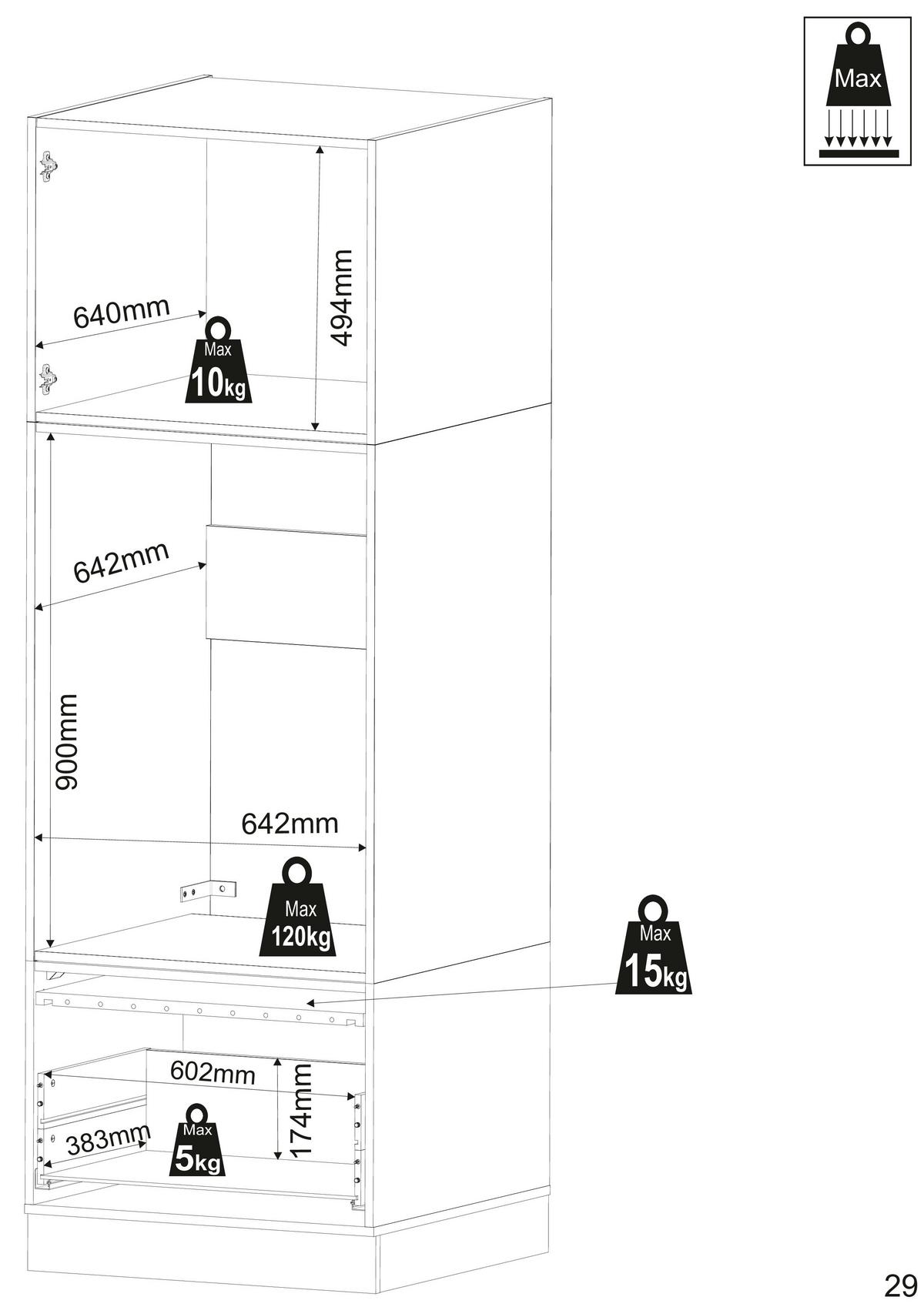 Waschmaschinenschrank Clara Weiß B: ca. 67,4 cm - Edelstahlfarben/Weiß, KONVENTIONELL, Holzwerkstoff/Metall (67,4/200/67,6cm) - Respekta