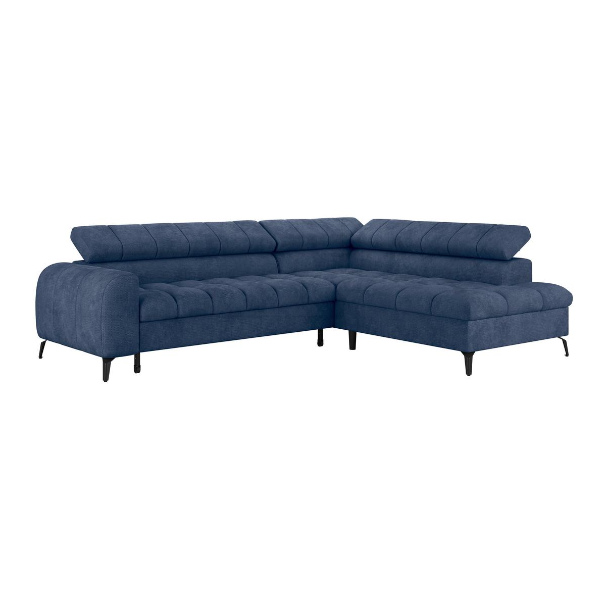 Kutna Garnitura Volf - plava/crna, Trend, tekstil/metal (261/203cm)