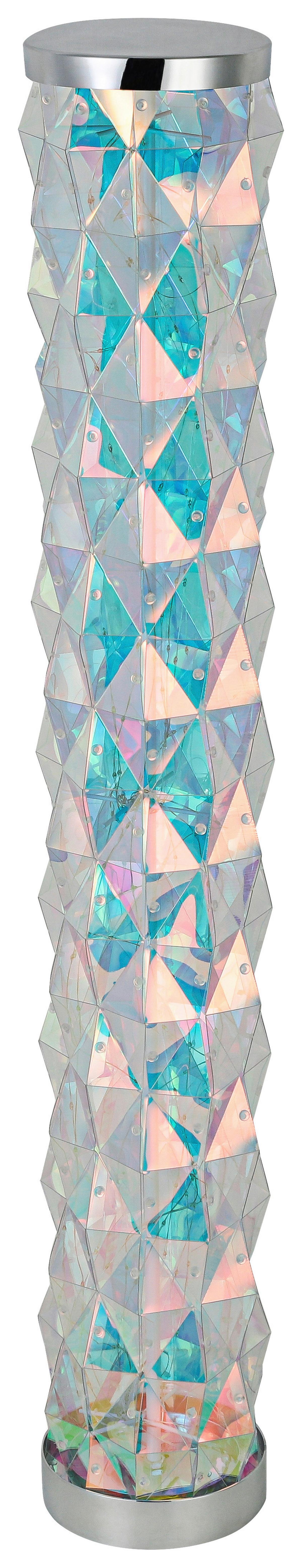 Stoječa Led-svetilka Gloria - barve kroma/prosojno, Moderno, umetna masa (17/97,5cm) - Mömax