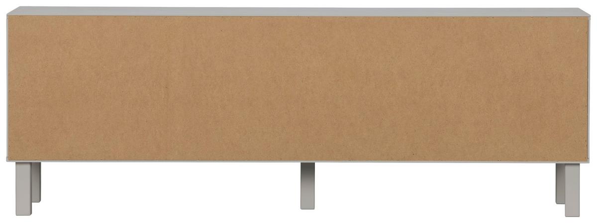 Lowboard Madu Hellgrau B: 160cm - Goldfarben/Hellgrau, Design, Holz/Metall (160/56/46cm) - Livetastic