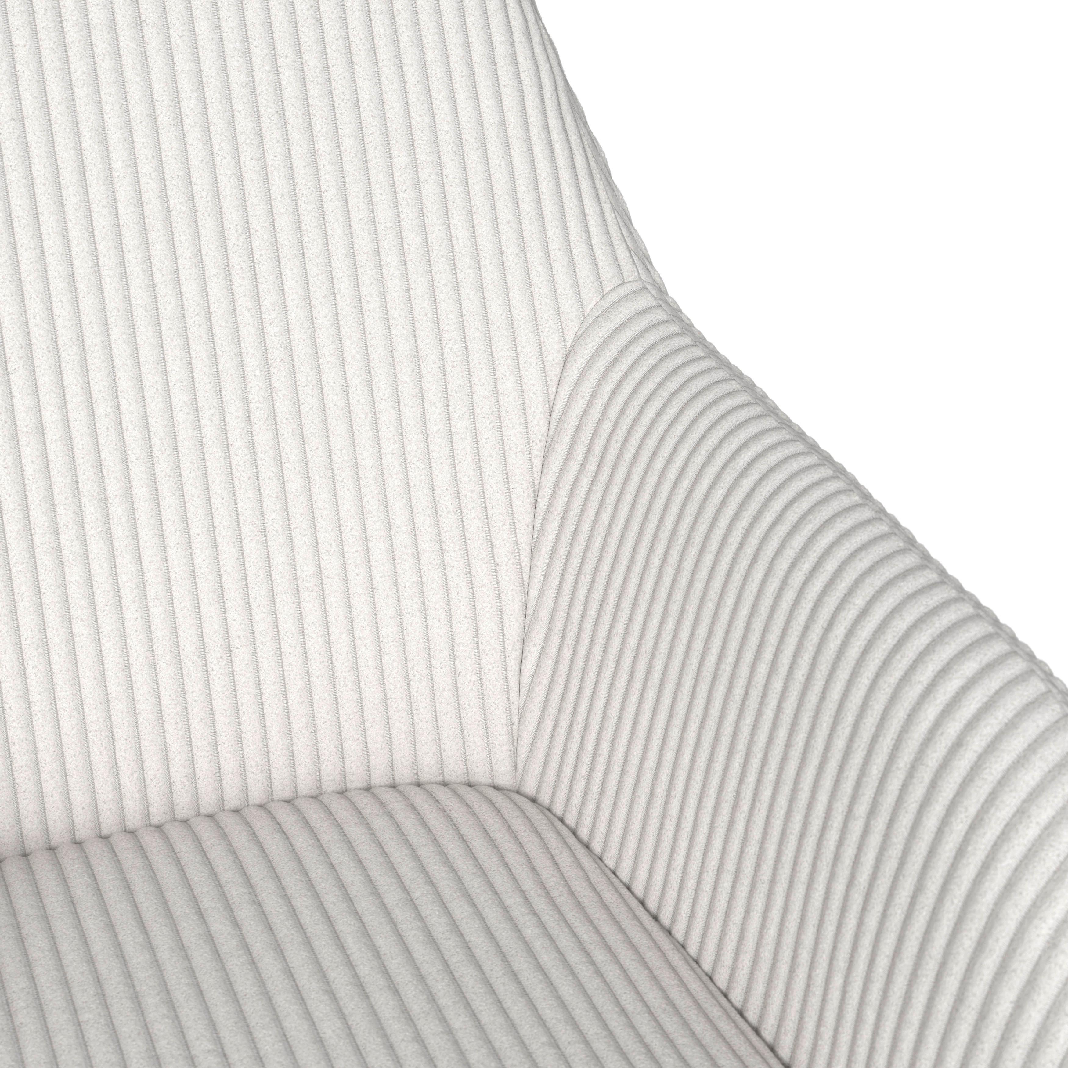 STOL MED ARMSTÖD ALANI - svart/cremefärgad, Modern, metall/textil (60/82,5/58cm) - Bessagi Home