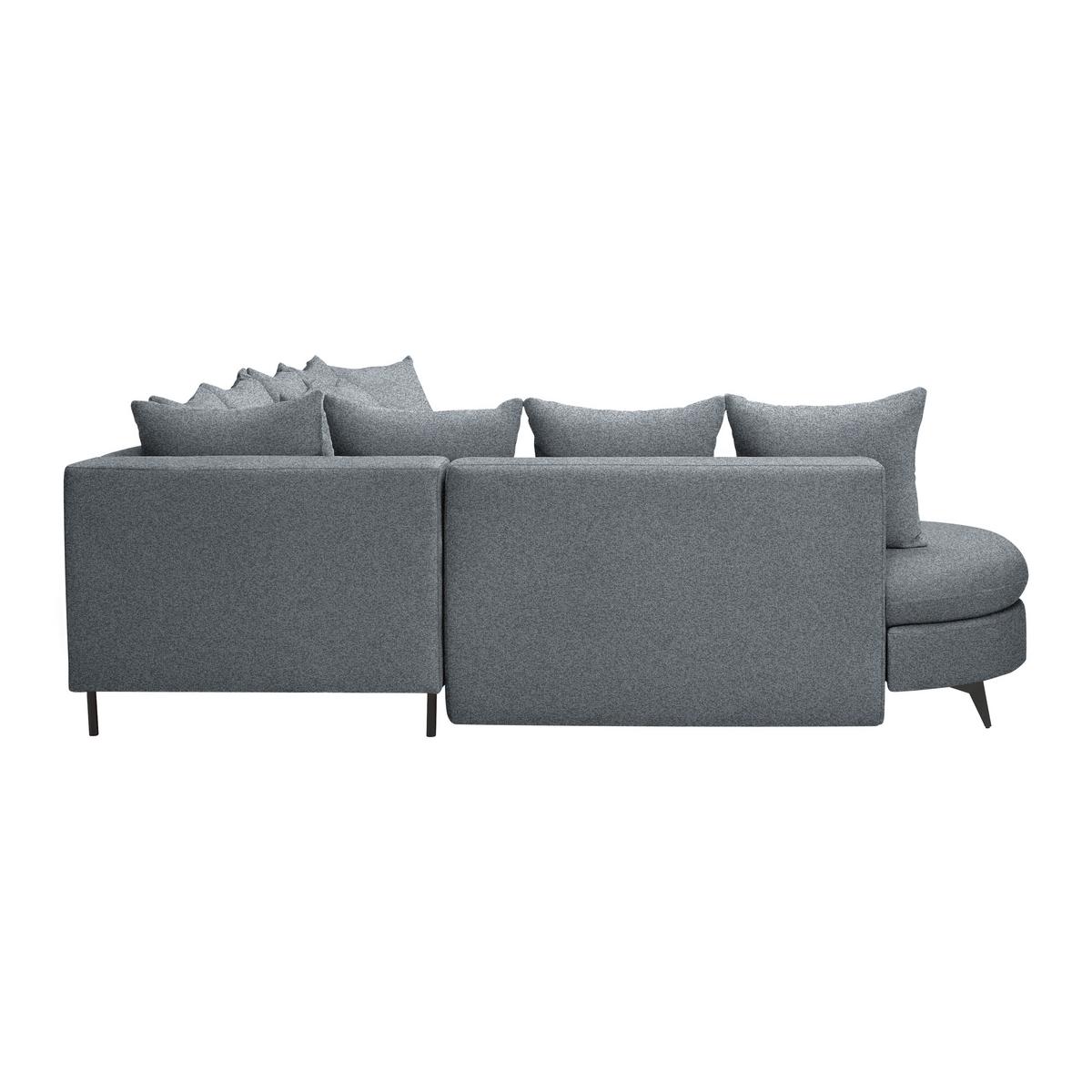 Ecksofa Axel Grau - Schwarz/Grau, MODERN, Textil/Metall (250/87/291cm) - Mömax