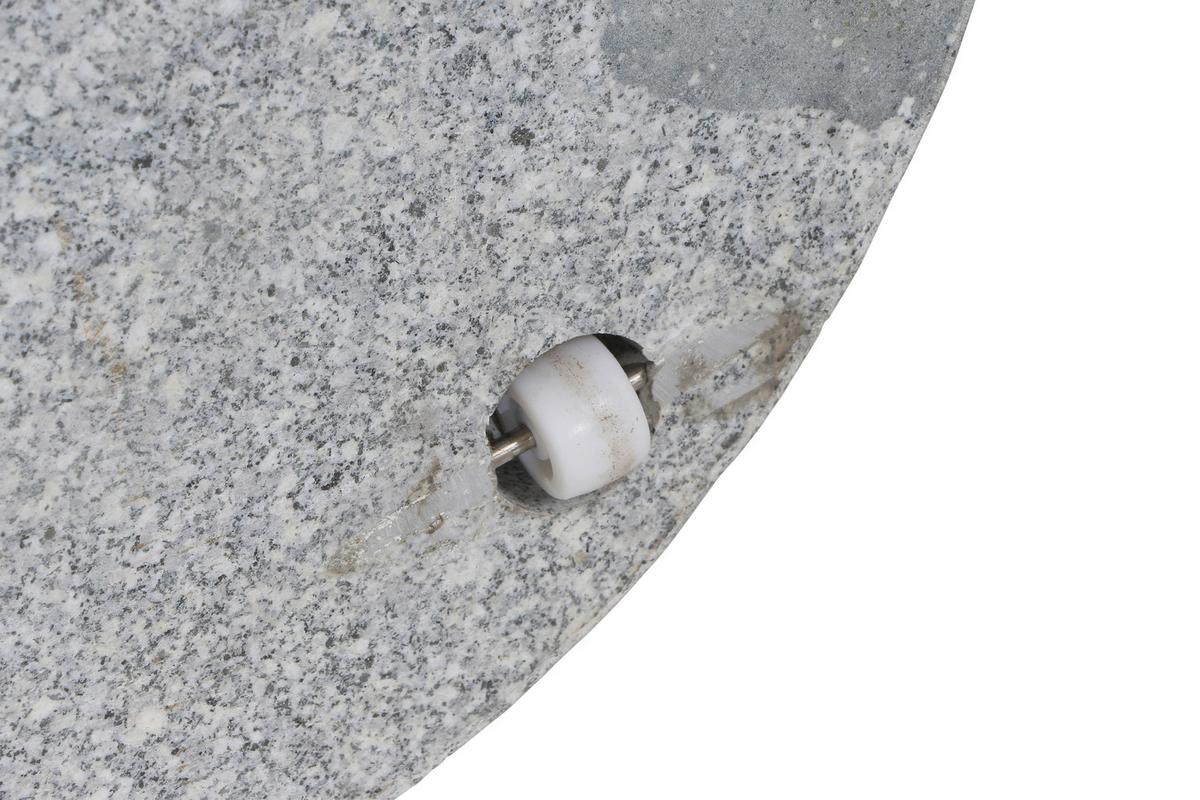 Schirmständer Metall/Granit für Ø 4,8 cm - Silberfarben/Grau, KONVENTIONELL, Stein/Metall (50/6/50cm) - Siena Garden