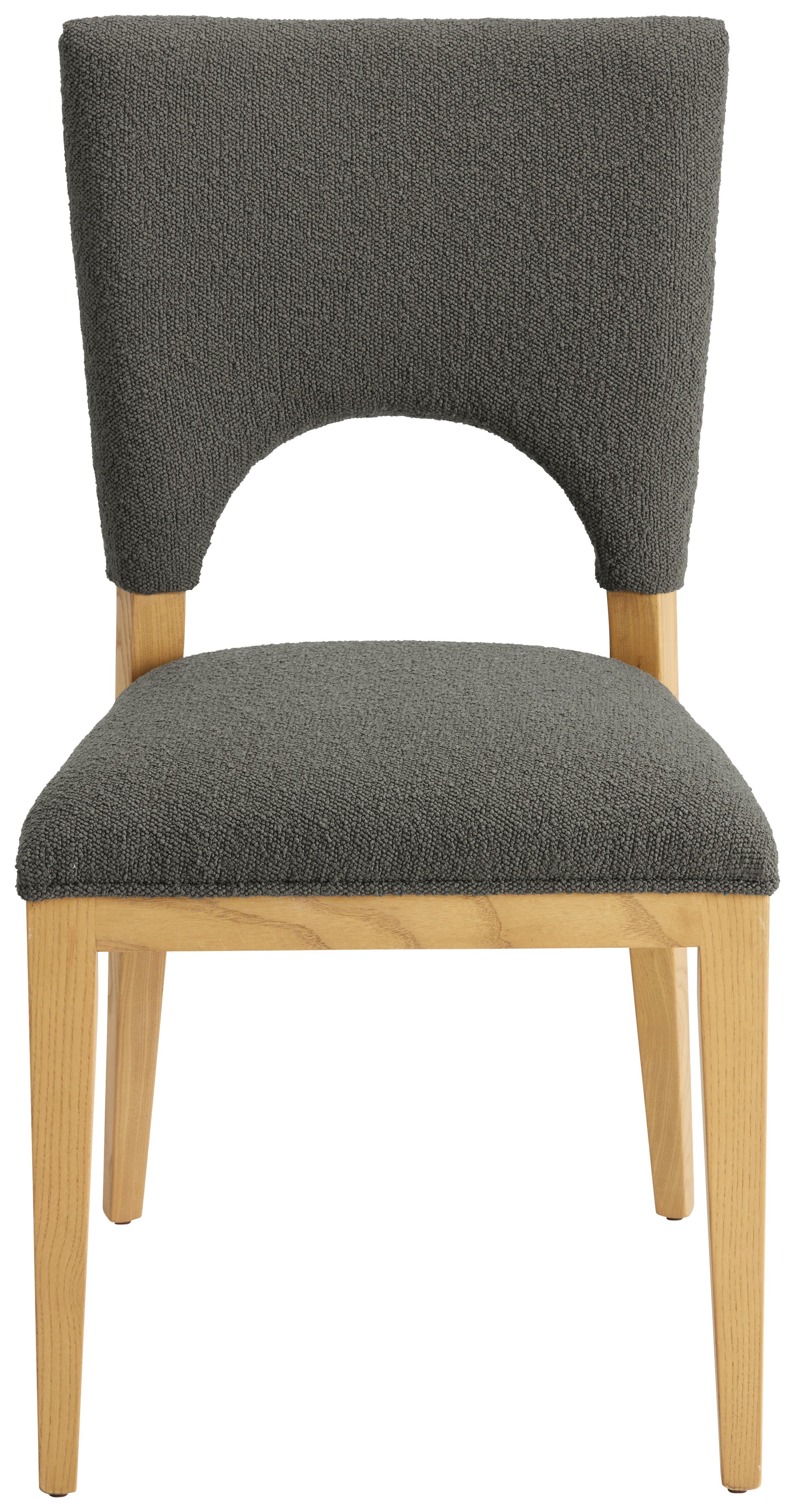 KRZESŁO DORIAN -TREND- - kolor naturalny/szary, Modern, drewno/tkanina (50/90/59cm) - Zandiara