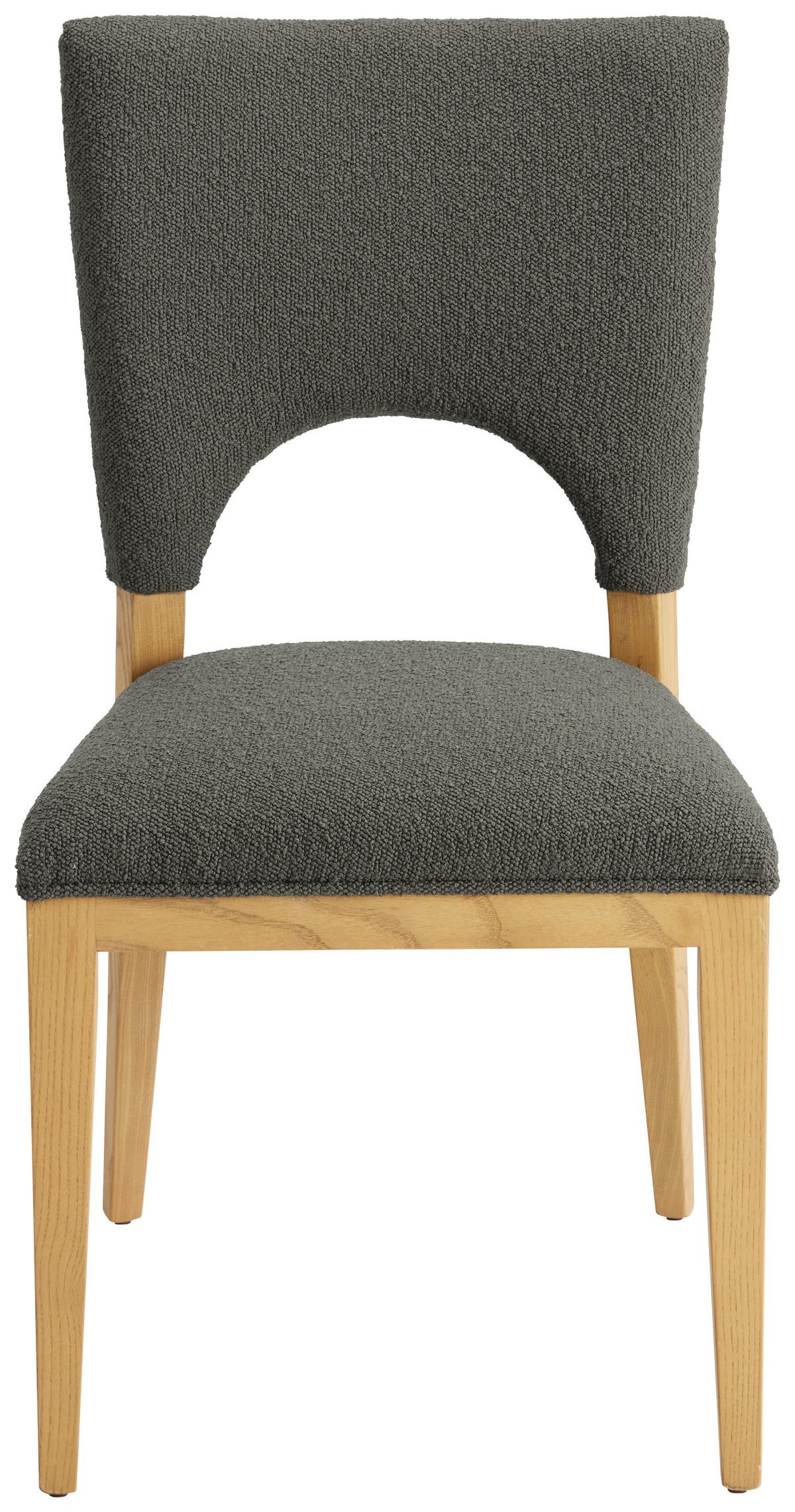 KRZESŁO DORIAN -TREND- - kolor naturalny/szary, Modern, drewno/tkanina (50/90/59cm) - Zandiara