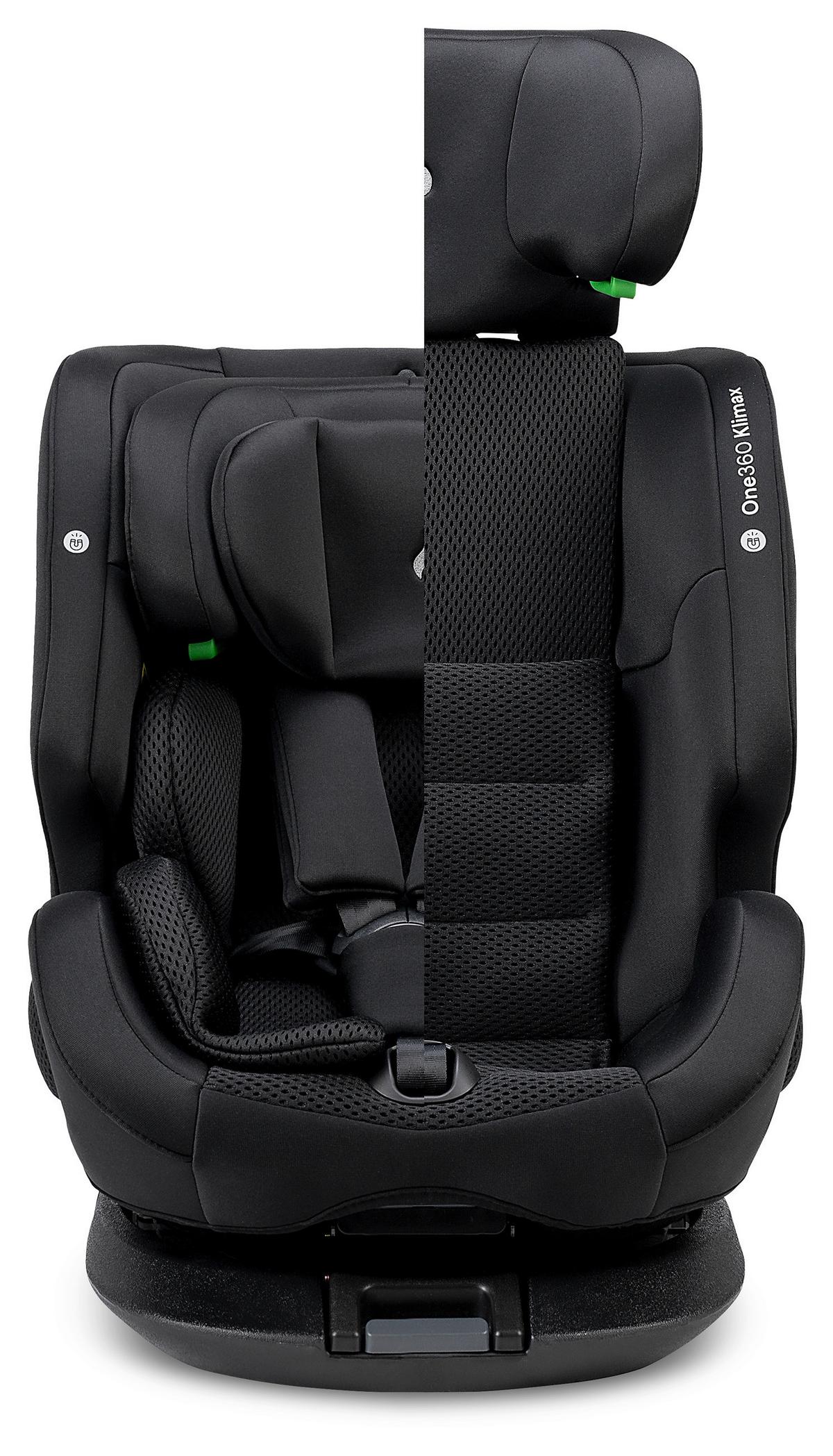 FOTELIK SAMOCHODOWY OBROTOWY ONE360 KLIMAX - czarny, Basics, tkanina (48/43/58cm) - Osann