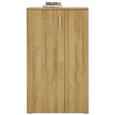Kommode Eichefarben - Eichefarben/Alufarben, MODERN, Holzwerkstoff/Kunststoff (69/120/34cm) - Mömax modern living