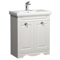 WASCHTISCHKOMBI CASALO L - Weiss/Silberfarben, Modern, Keramik/Holzwerkstoff (61cm) - MID.YOU