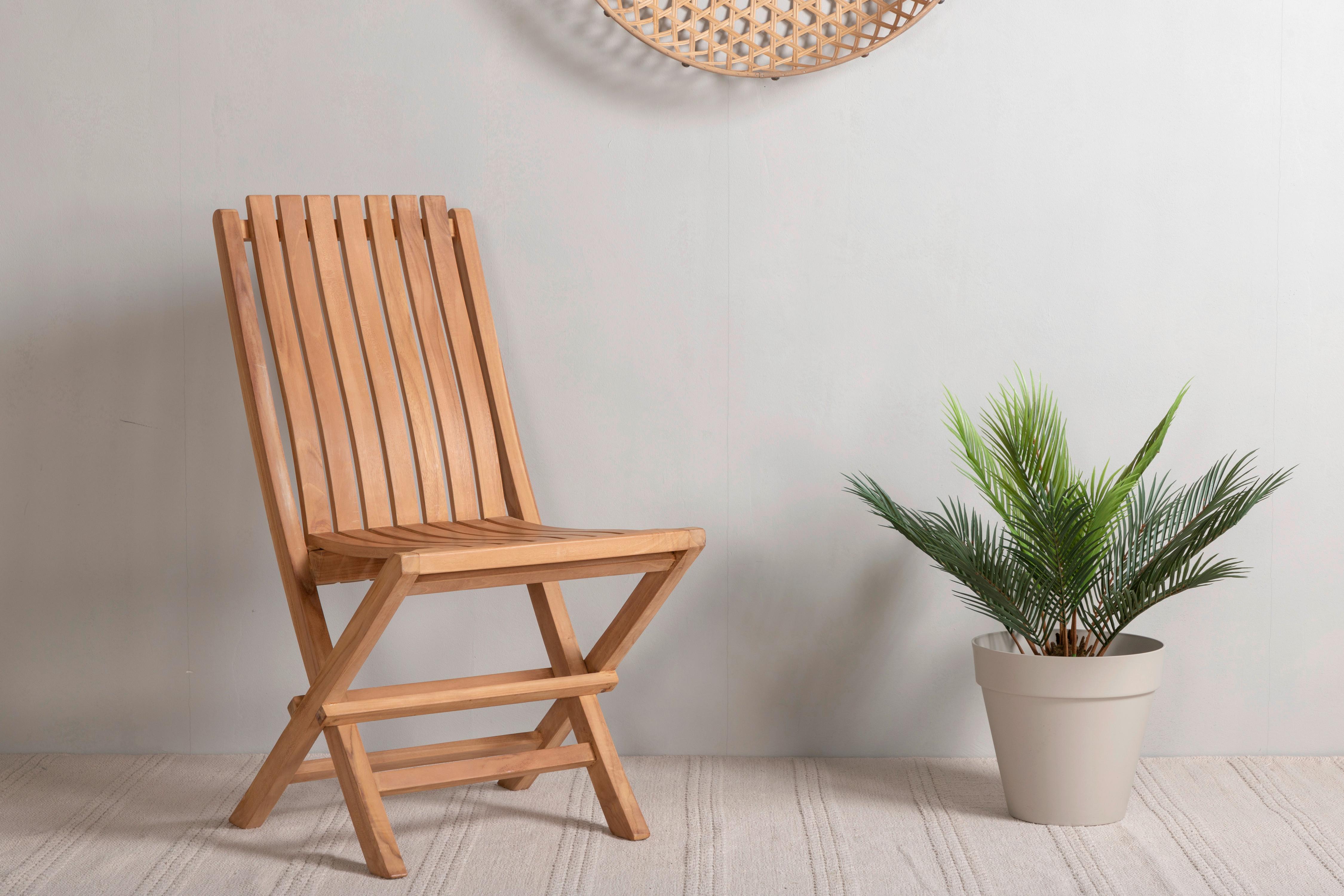 Gartenklappsessel Ghana ca. 43x98x47 cm Teakholz - Teakfarben, KONVENTIONELL, Holz (43/98/47cm) - Gardenson