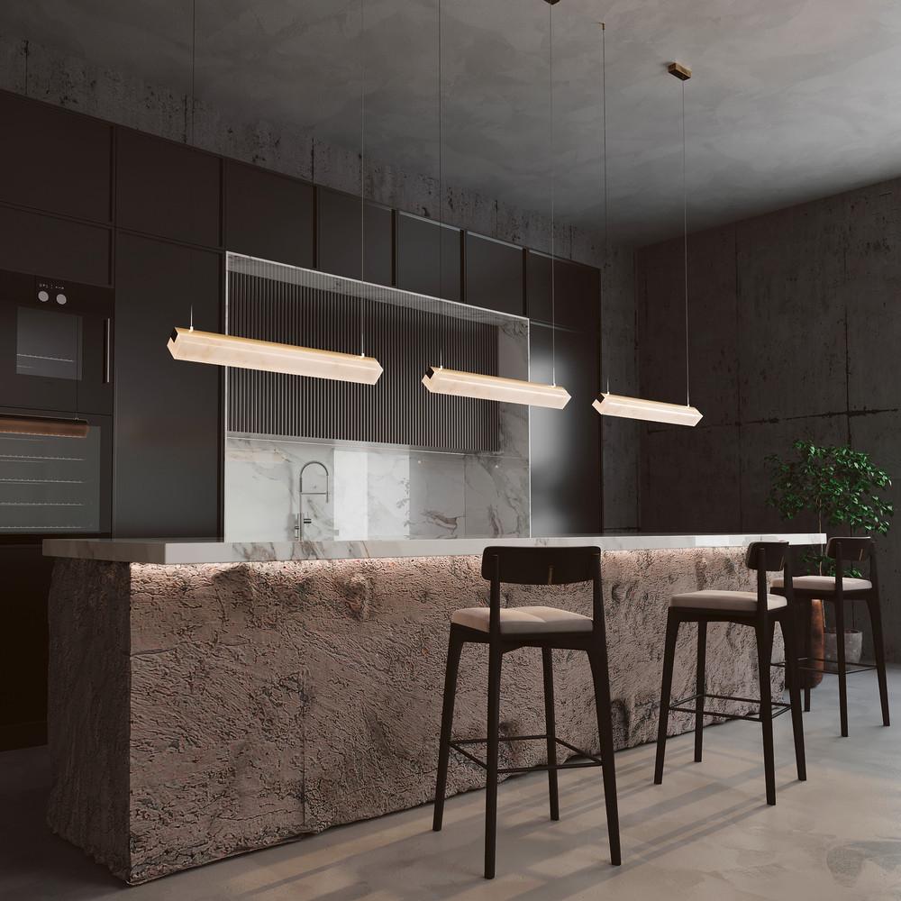 PENDELLEUCHTE PETRA - Messingfarben, Modern, Metall (100/8,5/96,2cm) - MAYTONI