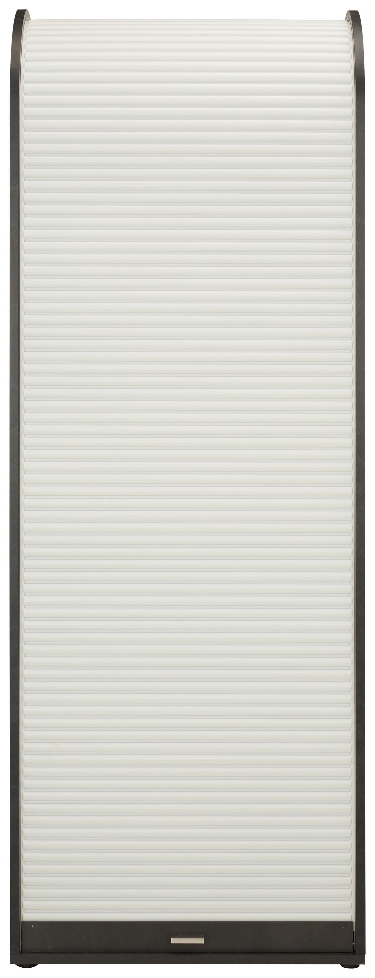 Rolloschrank in Schwarz/Weiss - Weiss/Schwarz, Modern, Holzwerkstoff/Kunststoff (69/192/44cm) - Mömax