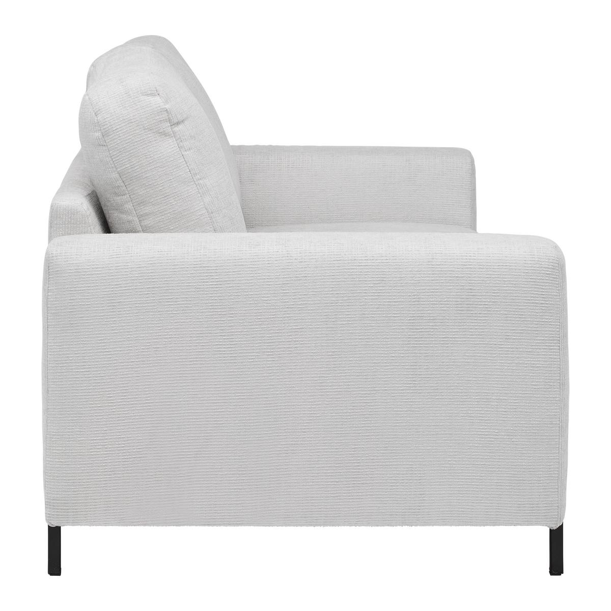 3-Sitzer-Sofa Piega Silberfarben - Silberfarben/Schwarz, MODERN, Textil/Metall (230/66-87/96cm) - Mömax