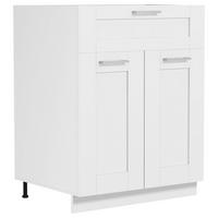 Kuhinjska Spodnja Omarica Colura, Bela, Š 60cm - srebrne barve/bela, Trend, umetna masa/leseni material (60/82/46cm) - MID.YOU