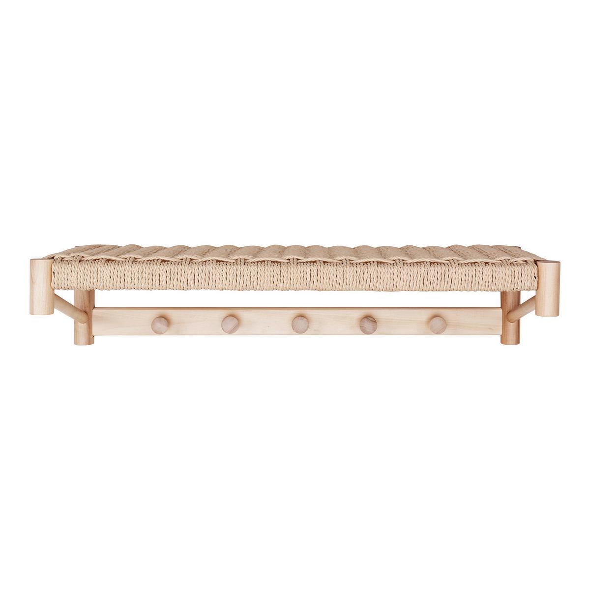 Dekowandregal Abana hat Shelf Naturfarben - Naturfarben, Basics, Naturmaterialien/Holz (78/17/31cm)