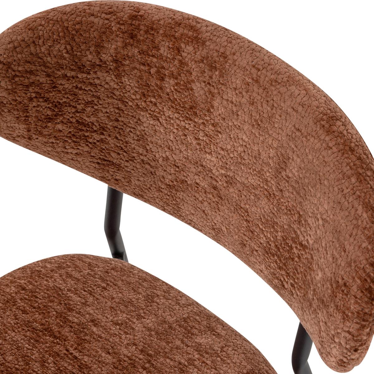 Stuhl-Set Kjeld 2er-Set Braun - Schwarz/Braun, MODERN, Textil/Metall (47/79/53cm) - Livetastic