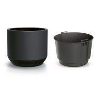 Kaspó Heos Minimal - antracit, Basics, műanyag (30cm)