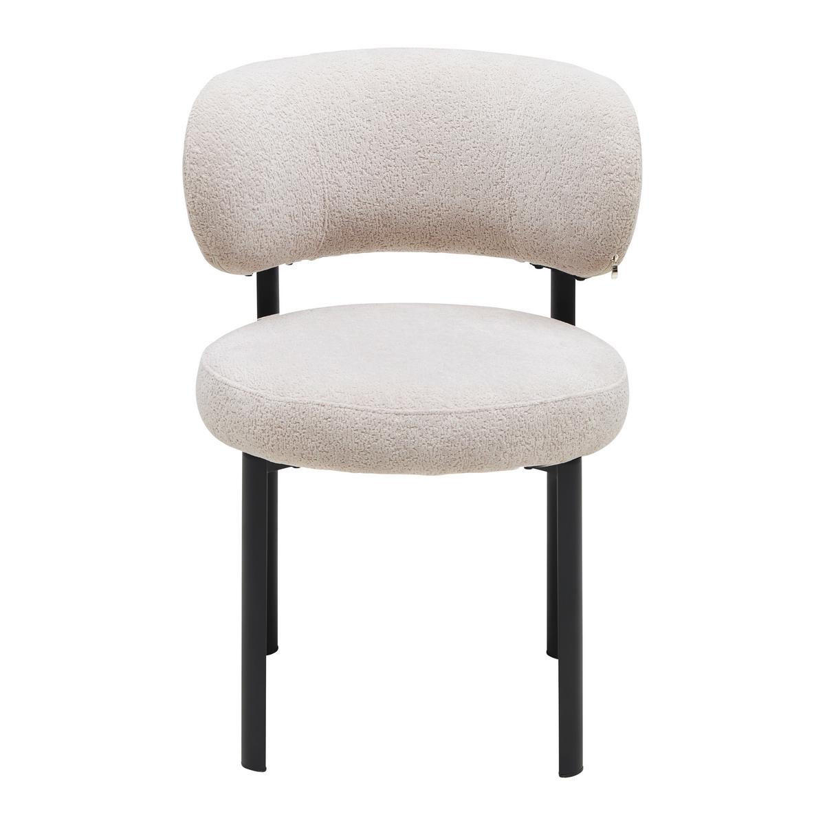 Stuhl Sigi Schwarz/Hellgrau Webstoff - Hellgrau/Schwarz, MODERN, Holz/Textil (54.5/78/59cm) - Mömax