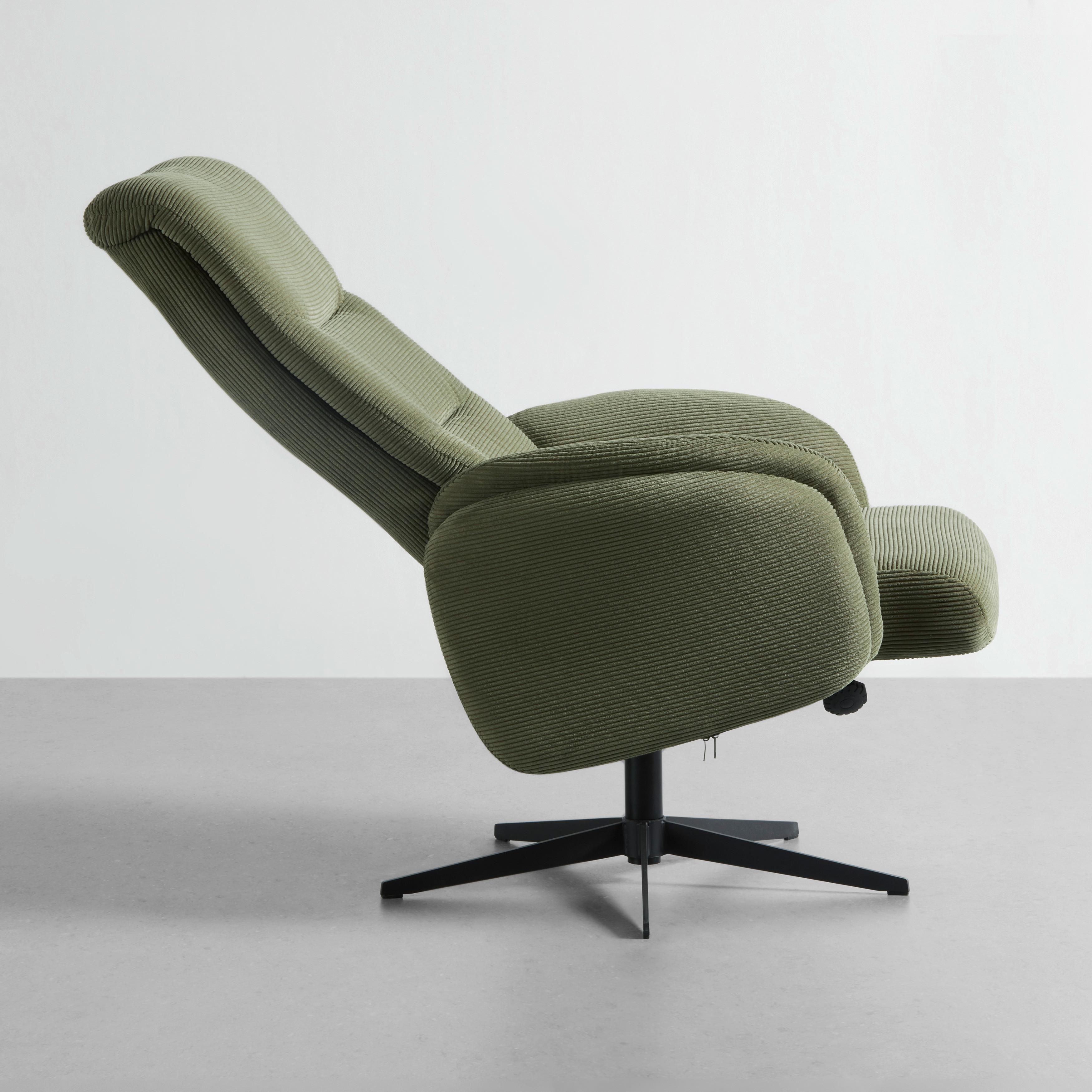RELAXFÅTÖLJ STAR - grön/svart, Modern, metall/textil (72/105-94/91-114cm) - Mömax