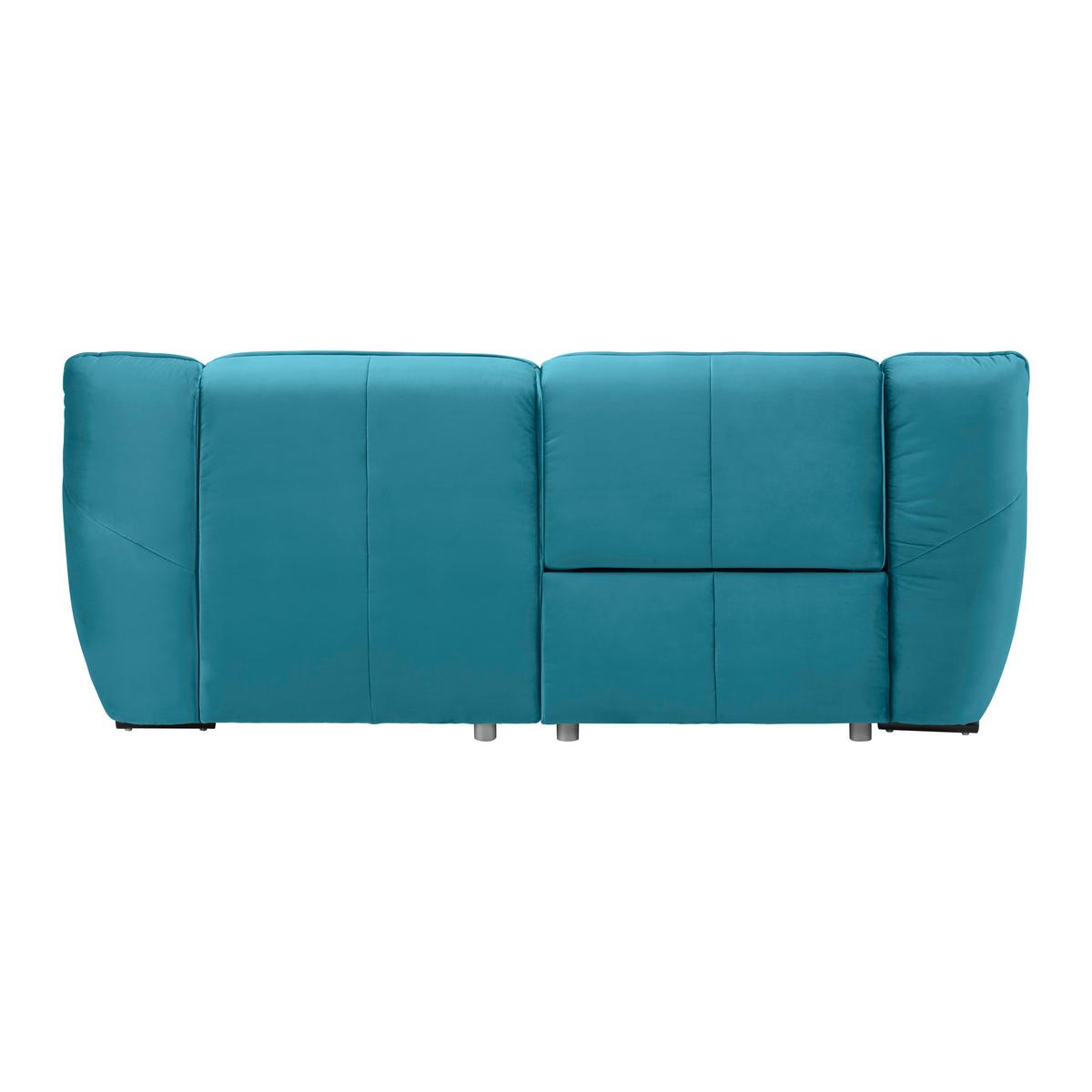 canapé d'angle Türkis Samt - Türkis, Modern, Textil/Metall (220/88/165cm) - Bessagi Home