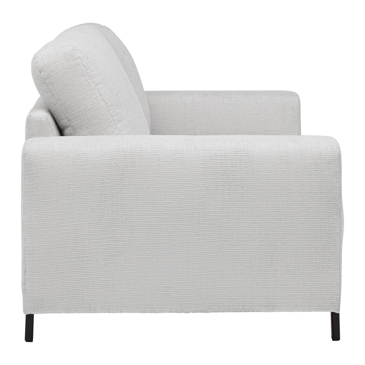 2-Sitzer-Sofa Piega Silberfarben - Silberfarben/Schwarz, MODERN, Textil/Metall (189/66-87/96cm) - Mömax
