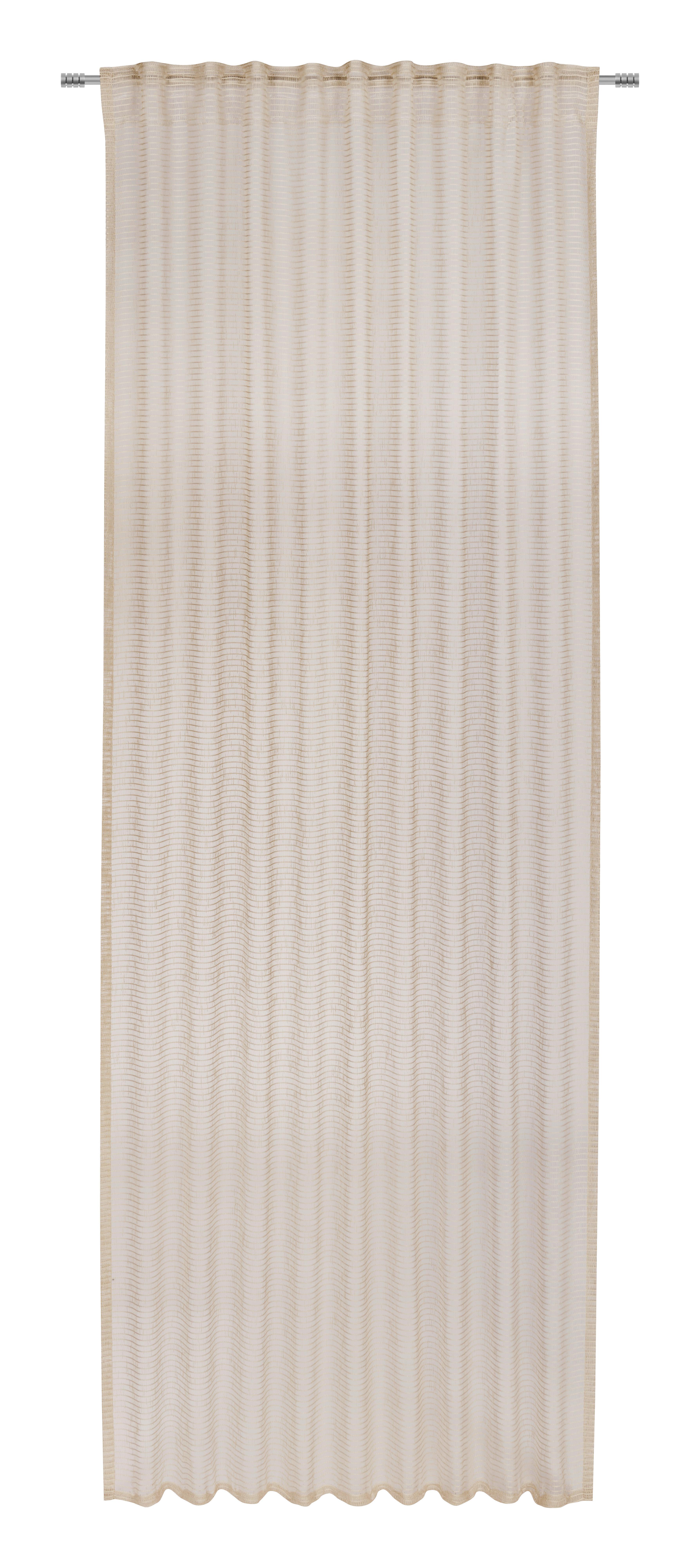 Končana Zavesa Luka - naravne barve, Konvencionalno, tekstil (135/245cm) - Premium Living