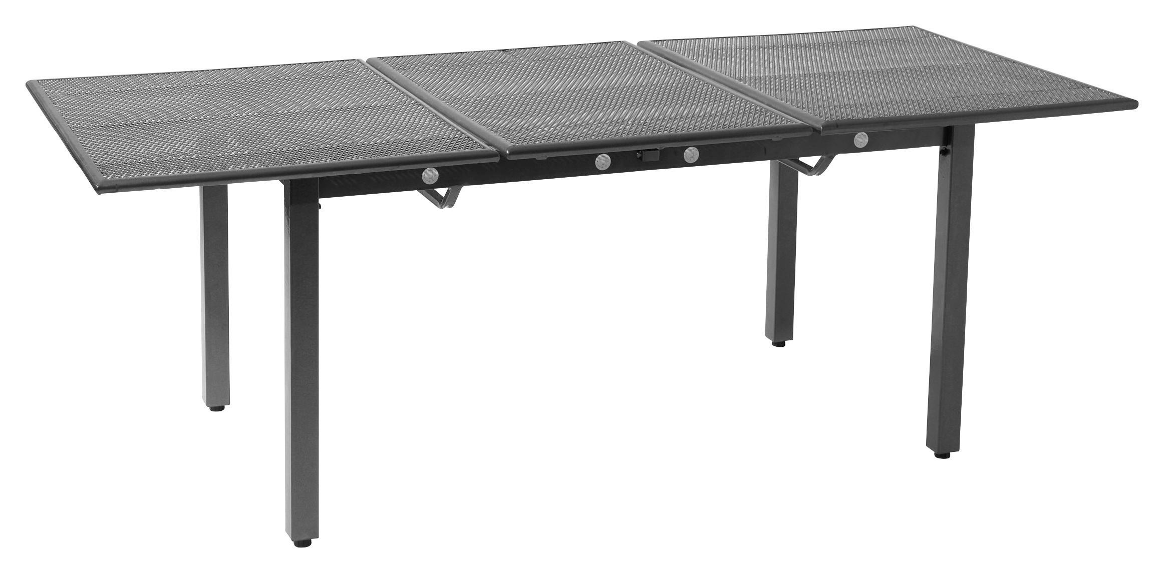 Gartentisch Toulouse Grau ausziehbar ca. 200x74x90cm - Grau, Basics, Metall (140-200/74/90cm) - Gardenson