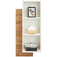 Raft de perete Leonardo - alb/culoare lemn stejar, Modern, material pe bază de lemn (50/97/25cm) - Modern Living