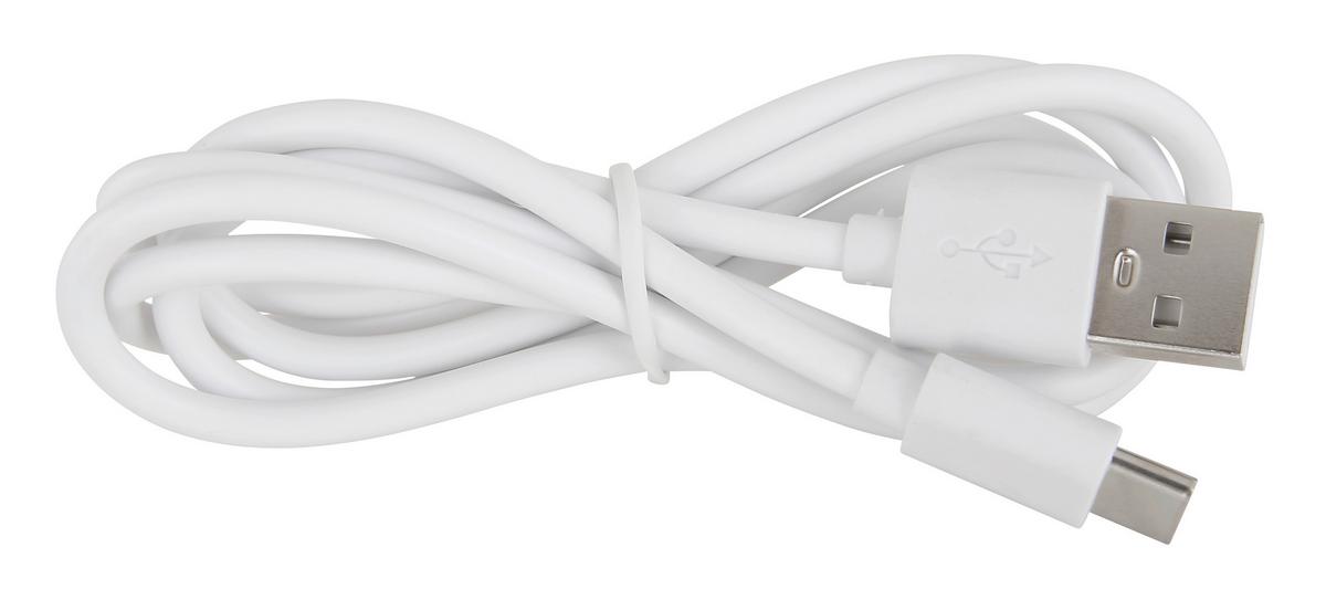 AKKU-TISCHLEUCHTE 21007W - Klar/Weiss, Basics, Kunststoff/Metall (10,5/20cm) - Globo