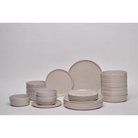 SERWIS OBIADOWO-ŚNIADANIOWY COLORI GRIGIO - szary, Trend, ceramika - Novel