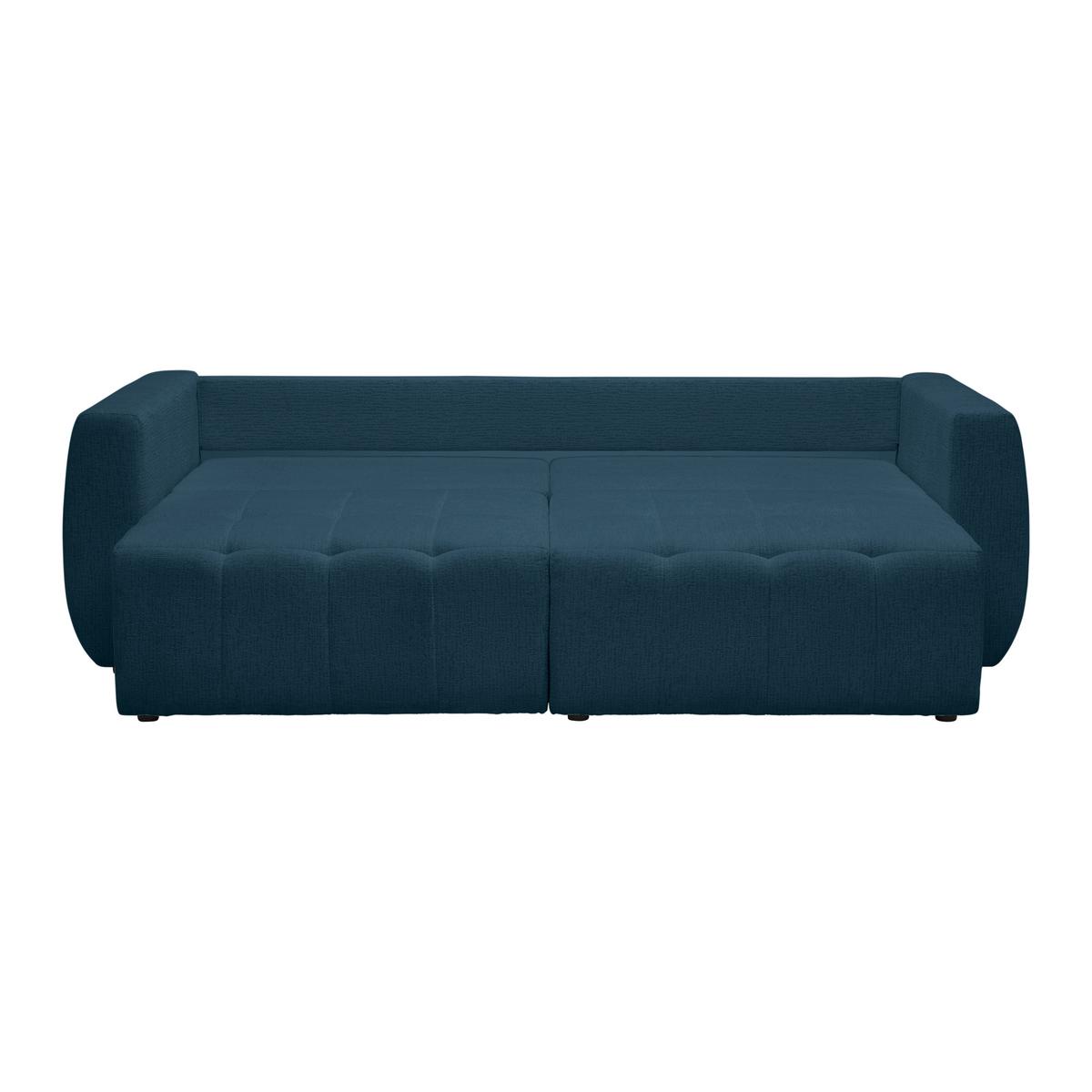 Schlafsofa Bologna Dunkelblau - Schwarz/Dunkelblau, Kunststoff/Textil (245/74-90/104cm) - Mömax