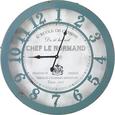 Uhr Normandie ca.ø50cm - Blau/Weiß, MODERN, Glas/Papier (50/6cm) - Mömax modern living Uhr Normandie ca.ø50cm - Blau/Weiß, MODERN, Glas/Papier (50/6cm) - Mömax modern living