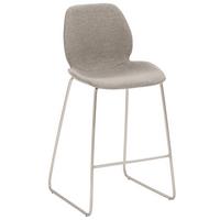Barhocker My Solo ca. 49x97 cm Hellgrau - Edelstahlfarben/Hellgrau, KONVENTIONELL, Textil/Metall (49/97/52cm) - Livetastic