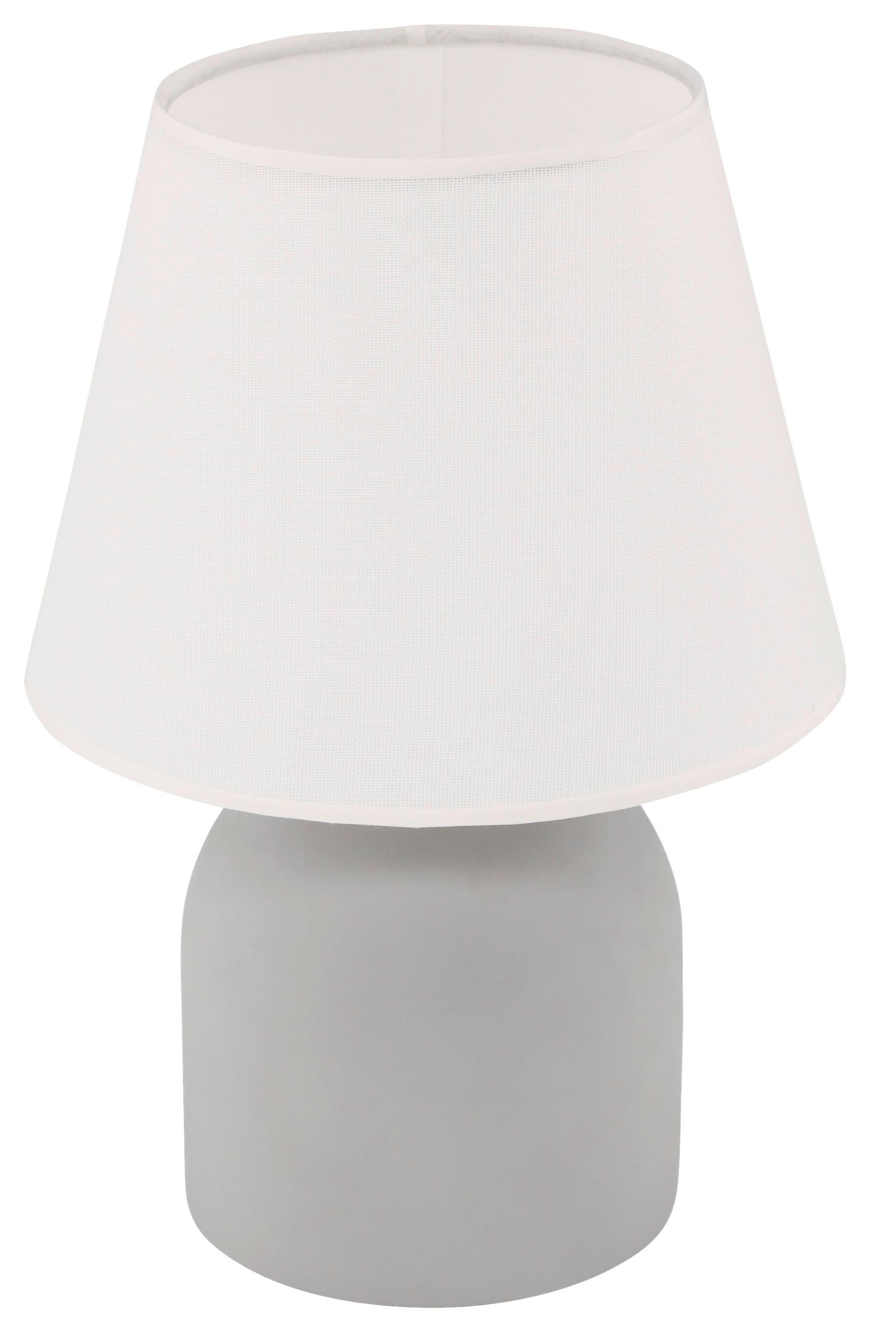 TISCHLEUCHTE STYRSÖ - Weiß/Grau, Basics, Stein/Textil (25/37/25cm) - P & B